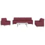 Juego de sofás 3 piezas tela rojo tinto de , Sofás - Ref: Foro24-3278293, Precio: 639,58 €, Descuento: %