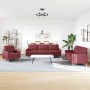 Juego de sofás 3 piezas tela rojo tinto de , Sofás - Ref: Foro24-3278293, Precio: 649,92 €, Descuento: %