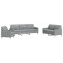 Juego de sofás 3 piezas tela gris claro de , Sofás - Ref: Foro24-3278287, Precio: 596,05 €, Descuento: %