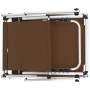 Tumbonas plegables con techo 2 uds aluminio y textilene marrón de vidaXL, Tumbonas - Ref: Foro24-312461, Precio: 186,56 €, De...