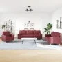 Sofagarnitur mit 3-teiligen Kissen, Stoff in Weinrot. von , Sofas - Ref: Foro24-3278309, Preis: 682,56 €, Rabatt: %