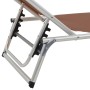 Tumbonas plegables con techo 2 uds aluminio y textilene marrón de vidaXL, Tumbonas - Ref: Foro24-312461, Precio: 186,56 €, De...