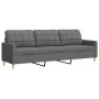 Juego de sofás con reposapiés 3 piezas tela gris oscuro de , Sofás - Ref: Foro24-3278328, Precio: 507,79 €, Descuento: %