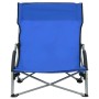 Sillas de playa plegables 2 unidades tela azul de vidaXL, Sillas de jardín - Ref: Foro24-312488, Precio: 62,98 €, Descuento: %