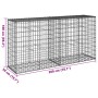 Cesta de gaviones con cubierta hierro galvanizado 200x50x100 cm de , Maceteros y jardineras - Ref: Foro24-3295143, Precio: 86...