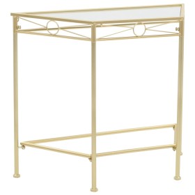 Mesa auxiliar de estilo vintage metal 87x34x73 cm dorada en Mesas auxiliares | Comprar online en Foru.es