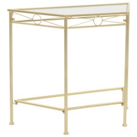 Mesa auxiliar de estilo vintage metal 87x34x73 cm dorada en Mesas auxiliares | Comprar online en Foru.es