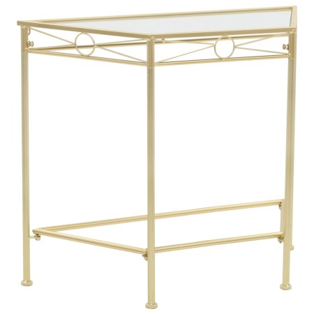 Mesa auxiliar de estilo vintage metal 87x34x73 cm dorada en Mesas auxiliares | Comprar online en Foru.es
