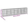 Cesta de gaviones con cubierta hierro galvanizado 700x50x150 cm de , Maceteros y jardineras - Ref: Foro24-3295160, Precio: 34...