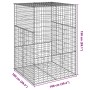 Cesta gaviones con cubierta hierro galvanizado 100x100x150 cm de , Maceteros y jardineras - Ref: Foro24-3295213, Precio: 86,0...