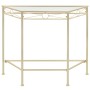 Mesa auxiliar de estilo vintage metal 87x34x73 cm dorada en Mesas auxiliares | Comprar online en Foru.es