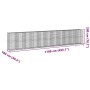 Cesta gaviones con cubierta hierro galvanizado 1100x100x200 cm de , Maceteros y jardineras - Ref: Foro24-3295245, Precio: 915...