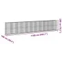 Cesta gaviones con cubierta hierro galvanizado 1100x100x200 cm de , Maceteros y jardineras - Ref: Foro24-3295245, Precio: 932...