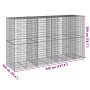 Cesta de gaviones con cubierta hierro galvanizado 350x100x200cm de , Maceteros y jardineras - Ref: Foro24-3295230, Precio: 32...