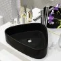 Lavabo triángular cerámica negro 50,5x41x12 cm by , Sinks - Ref: Foro24-142740, Price: 59,68 €, Discount: %