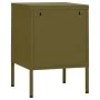 Mesitas de noche 2 uds verde oliva acero 35x35x51 cm de , Mesitas de noche - Ref: Foro24-3095205, Precio: 134,93 €, Descuento: %