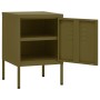 Mesitas de noche 2 uds verde oliva acero 35x35x51 cm de , Mesitas de noche - Ref: Foro24-3095205, Precio: 131,30 €, Descuento: %