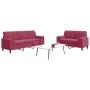 Set of sofas with 2 pieces of burgundy velvet cushions by , Sofas - Ref: Foro24-3278415, Price: 504,19 €, Discount: %