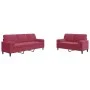 Juego de sofás con cojines 2 piezas terciopelo rojo tinto de , Sofás - Ref: Foro24-3278415, Precio: 504,19 €, Descuento: %