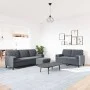 3-piece dark gray velvet sofa set with cushions by , Sofas - Ref: Foro24-3278422, Price: 519,25 €, Discount: %