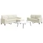 3-piece cream velvet sofa set with cushions by , Sofas - Ref: Foro24-3278429, Price: 621,75 €, Discount: %