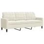 3-piece cream velvet sofa set with cushions by , Sofas - Ref: Foro24-3278429, Price: 621,75 €, Discount: %