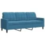 Zweiteiliges Sofaset mit blauen Samtkissen. von , Sofas - Ref: Foro24-3278420, Preis: 583,64 €, Rabatt: %