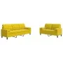 Juego de sofás con cojines 2 piezas terciopelo amarillo de , Sofás - Ref: Foro24-3278417, Precio: 534,44 €, Descuento: %