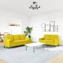 Juego de sofás con cojines 2 piezas terciopelo amarillo de , Sofás - Ref: Foro24-3278417, Precio: 534,44 €, Descuento: %