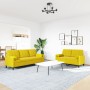 Juego de sofás con cojines 2 piezas terciopelo amarillo de , Sofás - Ref: Foro24-3278417, Precio: 543,88 €, Descuento: %