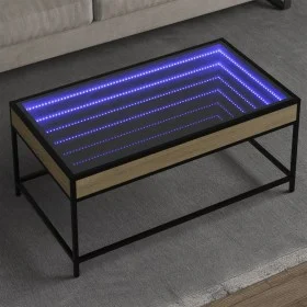 Coffee table with Infinity LED Sonoma oak 90x50x41 cm by , Coffee table - Ref: Foro24-847688, Price: 97,28 €, Discount: %