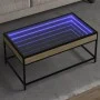 Coffee table with Infinity LED Sonoma oak 90x50x41 cm by , Coffee table - Ref: Foro24-847688, Price: 97,28 €, Discount: %