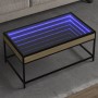 Mesa de centro con Infinity LED roble Sonoma 90x50x41 cm de , Mesas de centro - Ref: Foro24-847688, Precio: 98,52 €, Descuent...