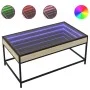 Mesa de centro con Infinity LED roble Sonoma 90x50x41 cm de , Mesas de centro - Ref: Foro24-847688, Precio: 97,28 €, Descuent...
