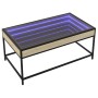Mesa de centro con Infinity LED roble Sonoma 90x50x41 cm de , Mesas de centro - Ref: Foro24-847688, Precio: 98,52 €, Descuent...