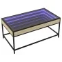 Mesa de centro con Infinity LED roble Sonoma 90x50x41 cm de , Mesas de centro - Ref: Foro24-847688, Precio: 97,28 €, Descuent...