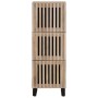 Aparador alto madera maciza de mango 40x34x110 cm de , Almacenamiento para CD y DVD - Ref: Foro24-377582, Precio: 135,44 €, D...