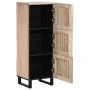 Aparador alto madera maciza de mango 40x34x110 cm de , Almacenamiento para CD y DVD - Ref: Foro24-377582, Precio: 133,28 €, D...