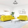 Juego de sofás 2 piezas tela amarillo claro de , Sofás - Ref: Foro24-3278324, Precio: 464,77 €, Descuento: %