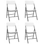 Sillas de jardín plegables 4 unidades de HDPE blancas de vidaXL, Sillas de jardín - Ref: Foro24-313556, Precio: 104,45 €, Des...