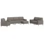 Juego de sofá 4 piezas con reposapiés y cojines tela taupé de , Sofás - Ref: Foro24-3278318, Precio: 760,00 €, Descuento: %