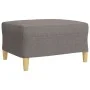 Juego de sofá 4 piezas con reposapiés y cojines tela taupé de , Sofás - Ref: Foro24-3278318, Precio: 760,00 €, Descuento: %