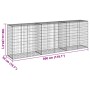 Cesta de gaviones con cubierta hierro galvanizado 300x50x100 cm de , Maceteros y jardineras - Ref: Foro24-3295144, Precio: 13...
