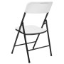 Sillas de jardín plegables 4 unidades de HDPE blancas de vidaXL, Sillas de jardín - Ref: Foro24-313556, Precio: 104,45 €, Des...
