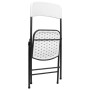 Sillas de jardín plegables 4 unidades de HDPE blancas de vidaXL, Sillas de jardín - Ref: Foro24-313556, Precio: 104,45 €, Des...