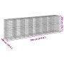 Cesta de gaviones con cubierta hierro galvanizado 700x100x200cm de , Maceteros y jardineras - Ref: Foro24-3295237, Precio: 59...