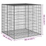 Cesta gaviones con cubierta hierro galvanizado 100x100x100 cm de , Maceteros y jardineras - Ref: Foro24-3295190, Precio: 77,8...