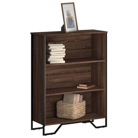 Estantería madera de ingeniería marrón roble 80x31x106 cm de , Librerías y estanterías - Ref: Foro24-848628, Precio: 60,25 €,...