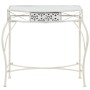Mesa auxiliar estilo francés metal 82x39x76 cm blanca en Mesas auxiliares | Comprar online en Foru.es