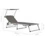 Tumbonas plegables con techo 2 uds aluminio y textilene gris de vidaXL, Tumbonas - Ref: Foro24-312460, Precio: 188,77 €, Desc...